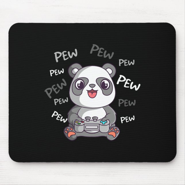 Tapis De Souris Pew Pew Pew Pew Cute Panda jeu vidéo (Devant)