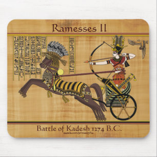 Tapis De Souris Pharaon égyptien Ramesses II & Chariot à Kadesh