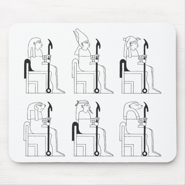 Tapis De Souris Pharaons et dieux égyptiens à l'école (Devant)