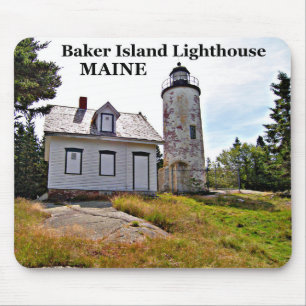 Tapis De Souris Phare de Baker Island, Maine Mousepad