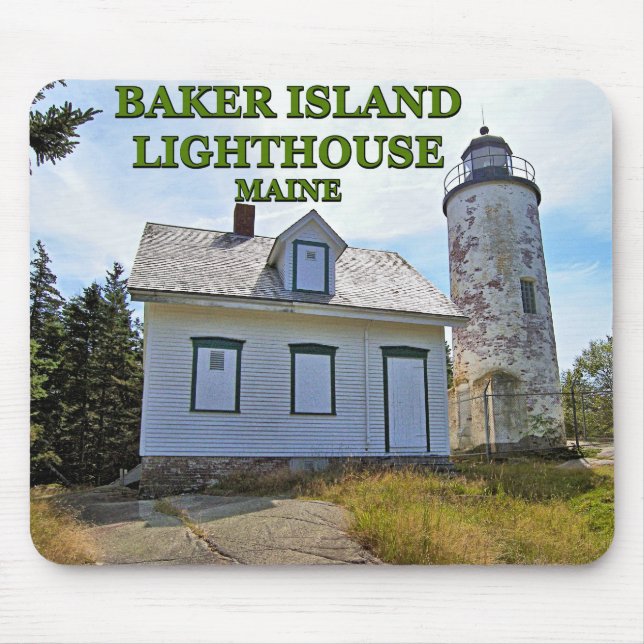 Tapis De Souris Phare de Baker Island, Maine Mousepad (Devant)