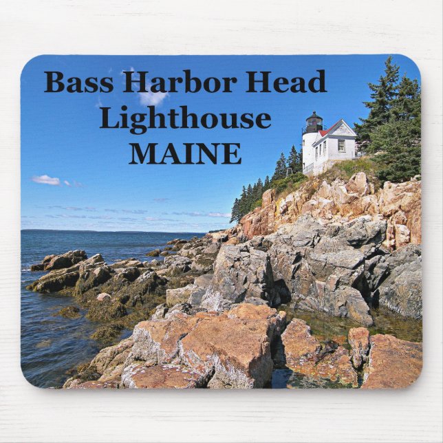 Tapis De Souris Phare de Bass Harbour Head, Maine Mousepad (Devant)