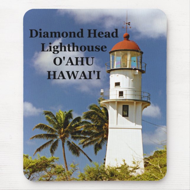 Tapis De Souris Phare de Diamond Head, O'ahu, Hawai'i Mousepad (Devant)
