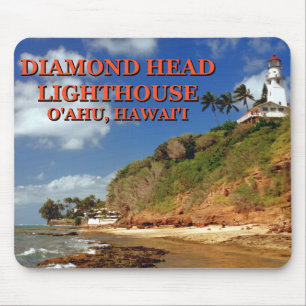 Tapis De Souris Phare de Diamond Head, O'ahu, Hawai'i Mousepad