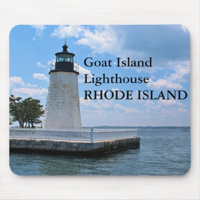 Tapis De Souris Phare de Goat Island, Rhode Island Mousepad (Devant)