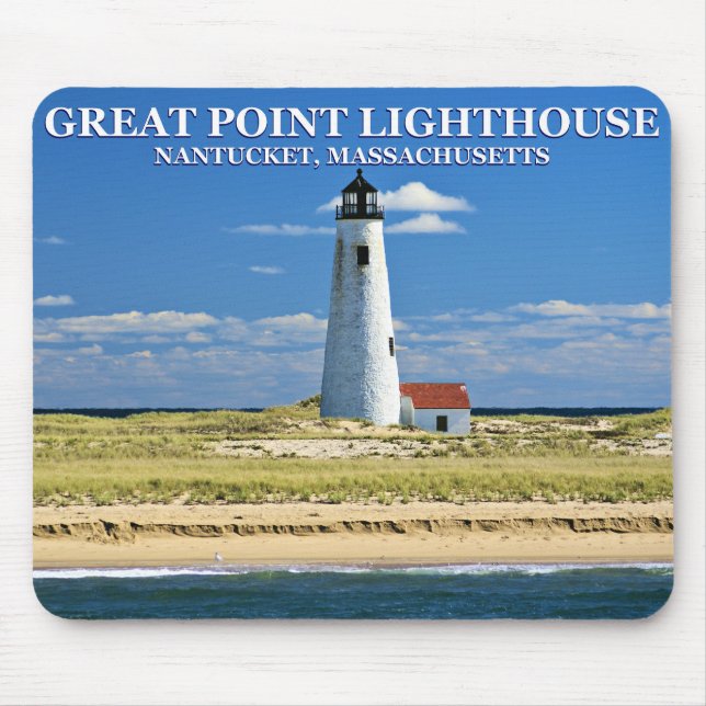 Tapis De Souris Phare de Great Point, Nantucket, MA Mousepad (Devant)