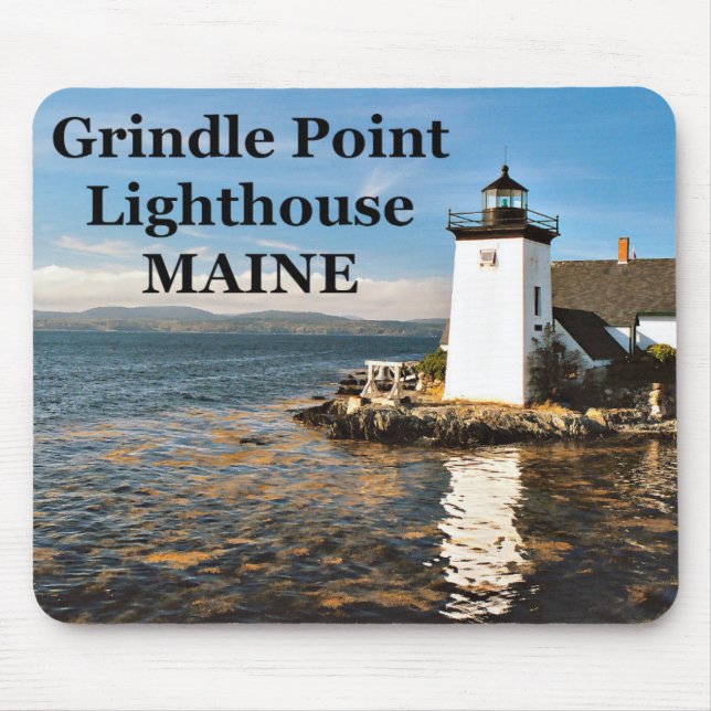 Tapis De Souris Phare de Grindle Point, Maine Mousepad (Devant)