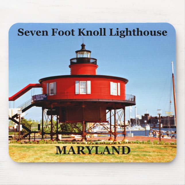 Tapis De Souris Phare de Knoll à sept pieds, Maryland Mousepad (Devant)