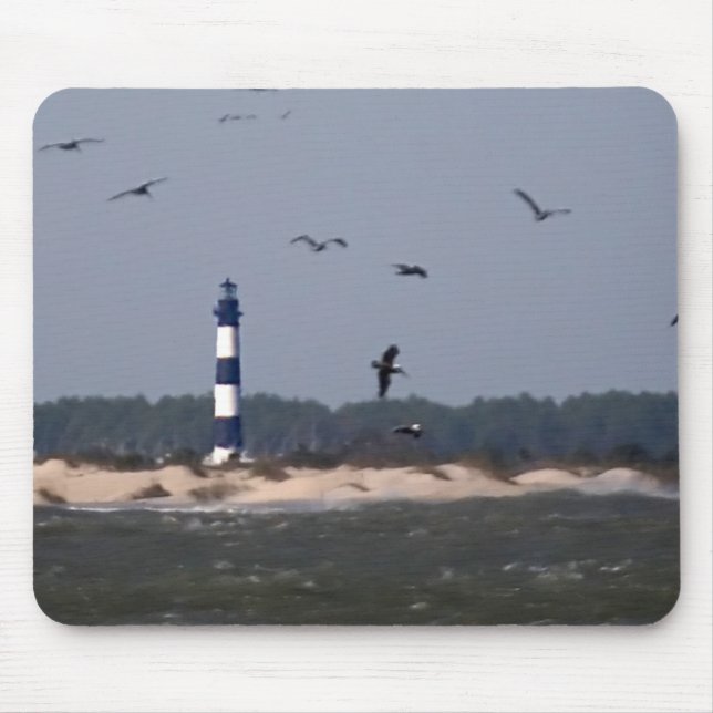 Tapis De Souris Phare de l'île Bodie OBX (Devant)