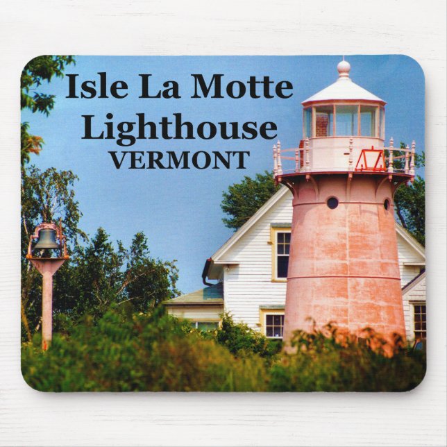 Tapis De Souris Phare de l'île La Motte, Vermont Mousepad (Devant)