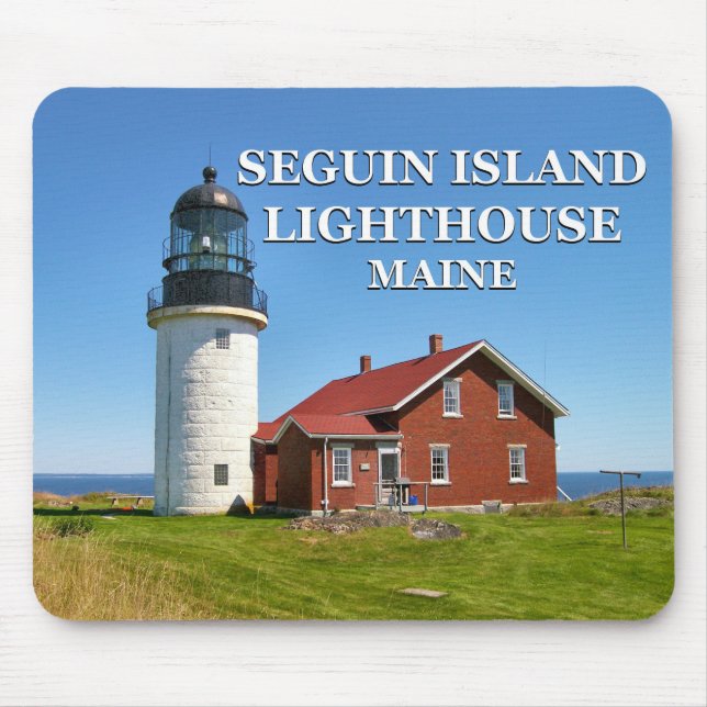 Tapis De Souris Phare de l'île Seguin, Maine Mousepad (Devant)