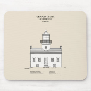 Tapis De Souris Phare de Old Point Loma - Californie - SBD