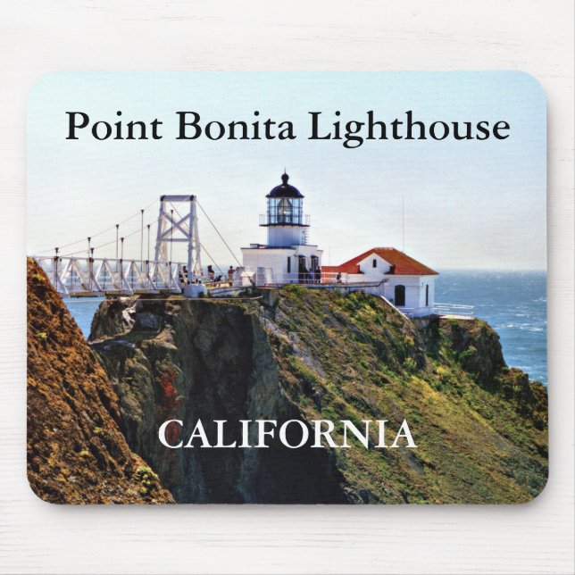 Tapis De Souris Phare de Point Bonita, Californie Mousepad (Devant)