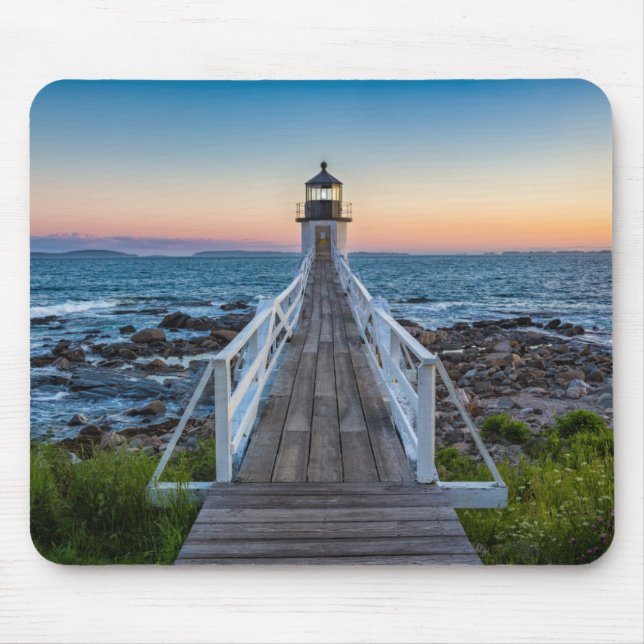 Tapis De Souris Phare de point de Marshall au coucher du soleil (Devant)