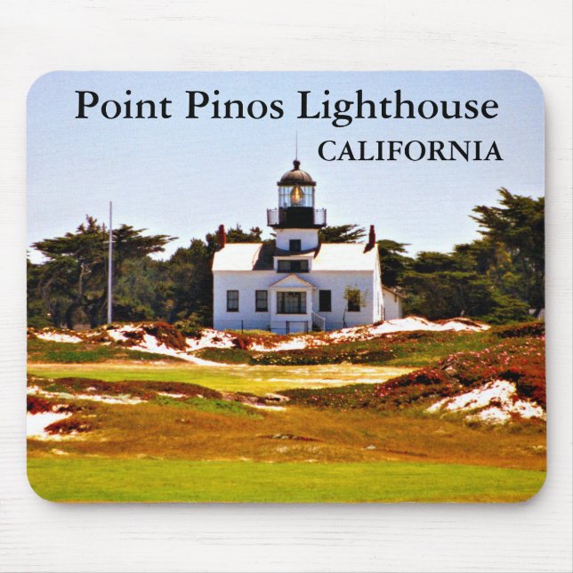 Tapis De Souris Phare de Point Pinos, Californie Mousepad (Devant)