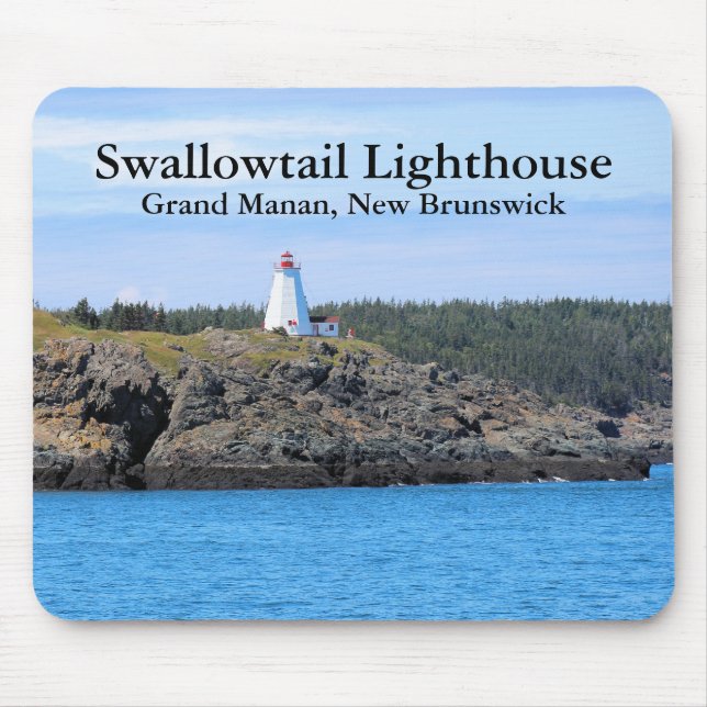 Tapis De Souris Phare de Swallowtail, Grand Manan, N.B. Mousepad (Devant)