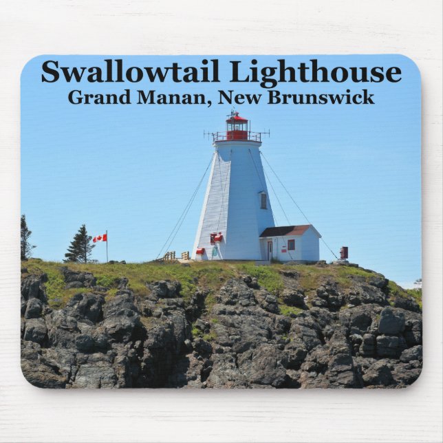 Tapis De Souris Phare de Swallowtail, Grand Manan, N.B. Mousepad (Devant)