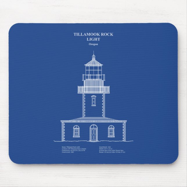 Tapis De Souris Phare de Tillamook Rock - Oregon - AD (Devant)