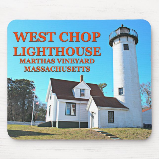 Tapis De Souris Phare de West Chop, Marthas Vineyard MA Mousepad (Devant)