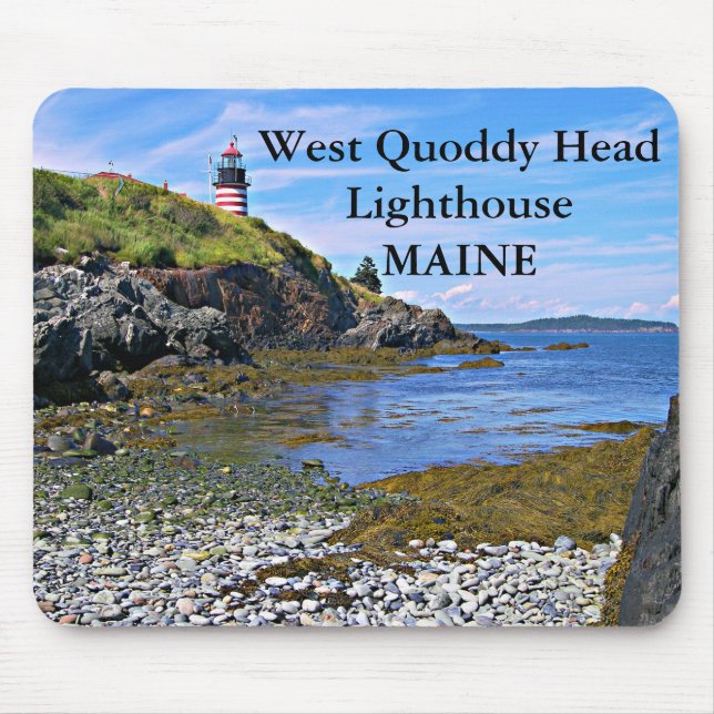 Tapis De Souris Phare de West Quoddy Head, Maine Mousepad (Devant)