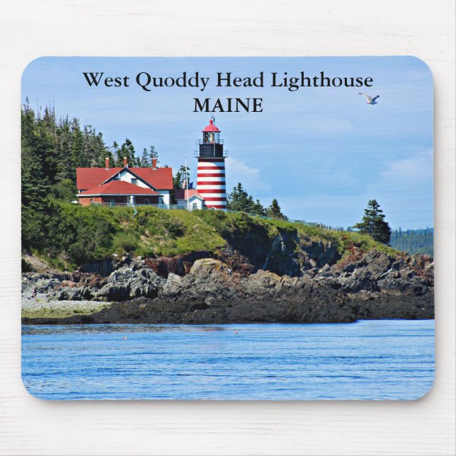 Tapis De Souris Phare de West Quoddy Head, Maine Mousepad (Devant)