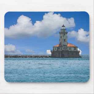 Tapis De Souris Phare du port de Chicago