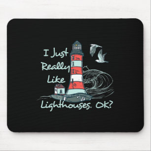 Tapis De Souris Phare Je aime vraiment les phares au bord de la me