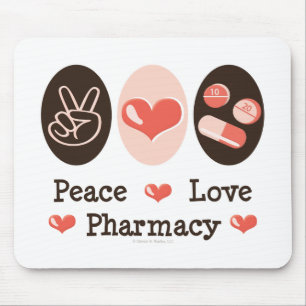 Tapis De Souris Pharmacie Mousepad d'amour de paix