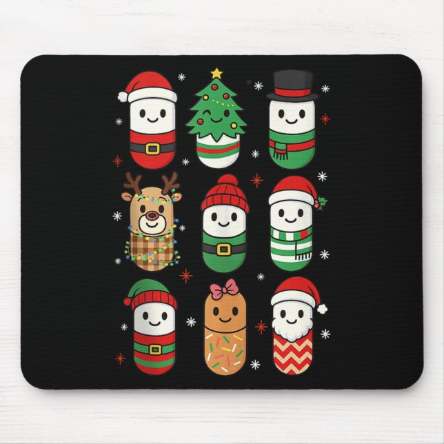 Tapis De Souris Pharmacy Christmas Xmas Vibes Pharmacist Pharm Tec (Devant)