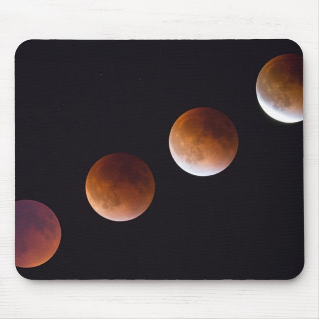 Tapis De Souris Phases de l'éclipse lunaire totale | Seattle (Devant)