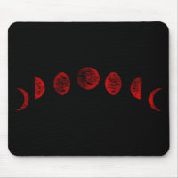 Phases gothiques rouges et noirs de lune