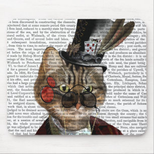 Tapis De Souris Phileas Feline Steampunk Chat et chapeau supérieur