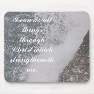 Tapis De Souris Philippiens 4:13 Bible Verse Majestic Océan