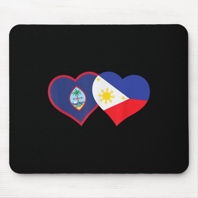 Tapis De Souris Philippin Guam Heart Pinoy Chamorro Philippines Gu (Devant)