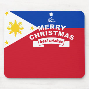Tapis De Souris Philippine Flag Christmas : Joyeux Noël & Meilleur