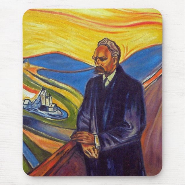 Tapis De Souris Philosophe Friedrich Nietzsche (par Edvard Munch) (Devant)