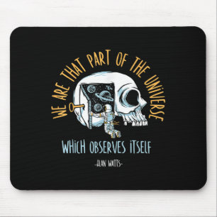 Tapis De Souris Philosophie Spatiale Crâne Alan Watts Citation de