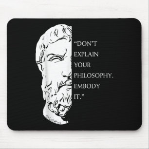 Tapis De Souris Philosophie stoïque Citation Conception _ Epictète