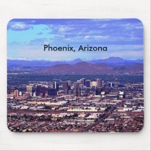 Tapis De Souris Phoenix Arizona Skyline en journée