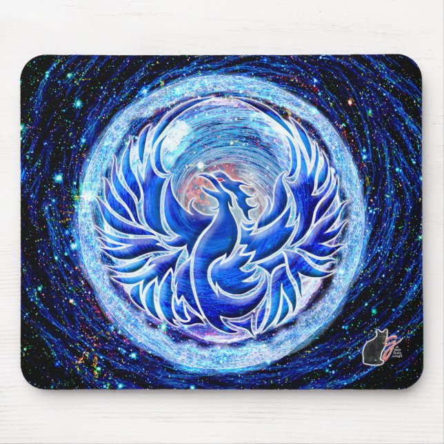 Tapis De Souris Phoenix bleu (Devant)