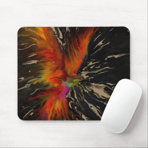 Tapis De Souris Phoenix Rising – Art Explosion de Feu Abstrait