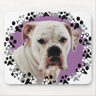 Tapis De Souris Photo blanche de boxeur