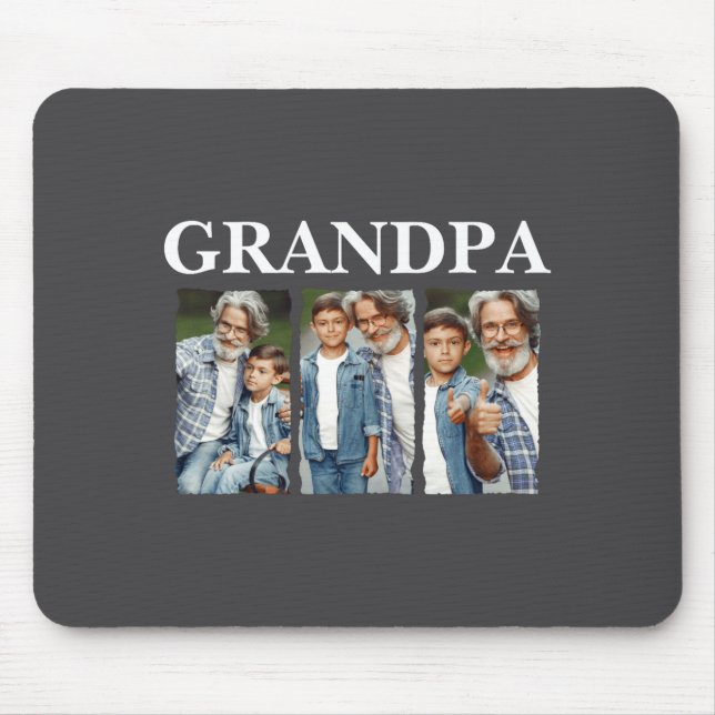 Tapis De Souris Photo Collage Grandpa D Gift  (Devant)