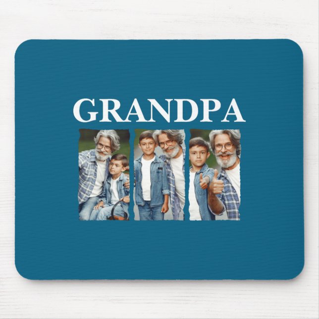 Tapis De Souris Photo Collage Grandpa D Gift  (Devant)