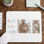 Tapis De Souris Photo Collage moderne Colorful Meilleur Papa Jamai<br><div class="desc">Le cadeau "Modern Collage Photo Colorful Best Dad Ever" est un cadeau personnalisé et unique pour tout père qui mérite d'être célébré. Le cadeau est une photo collage composée de plusieurs images individuelles qui ont été soigneusement arrangées pour créer un design étonnant et attrayant. Le don est une excellente façon...</div>
