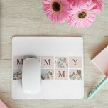Tapis De Souris Photo Collage Moderne & Pastel Pink Mommy<br><div class="desc">Célébrez la maman spéciale dans votre vie avec cette belle carte photo de collage moderne! Avec des blocs pastel pastel, une typographie élégante "MOMMY" et des espaces pour vos photos personnelles préférées, ce design fait un cadeau pratique et réfléchi qu’elle utilisera tous les jours. Que ce soit pour la Fête...</div>