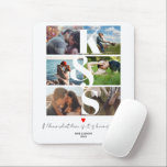 Tapis De Souris Photo Collage Name Initial Couple Gift for Him<br><div class="desc">Photo Collage Name Initial Couple Gift for Him</div>