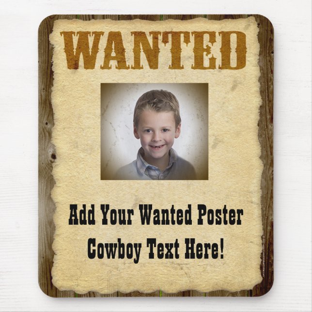 Tapis De Souris Photo d'autrefois d'affiche Recherchée (Devant)