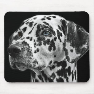 Tapis De Souris Photo de chien dalmate noir et blanc