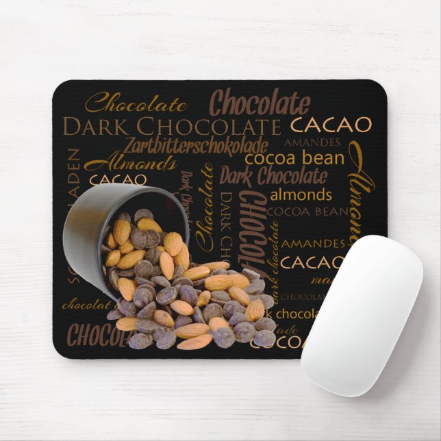 Tapis De Souris Photo de Chocolate Lover Chips Almond (Avec souris)